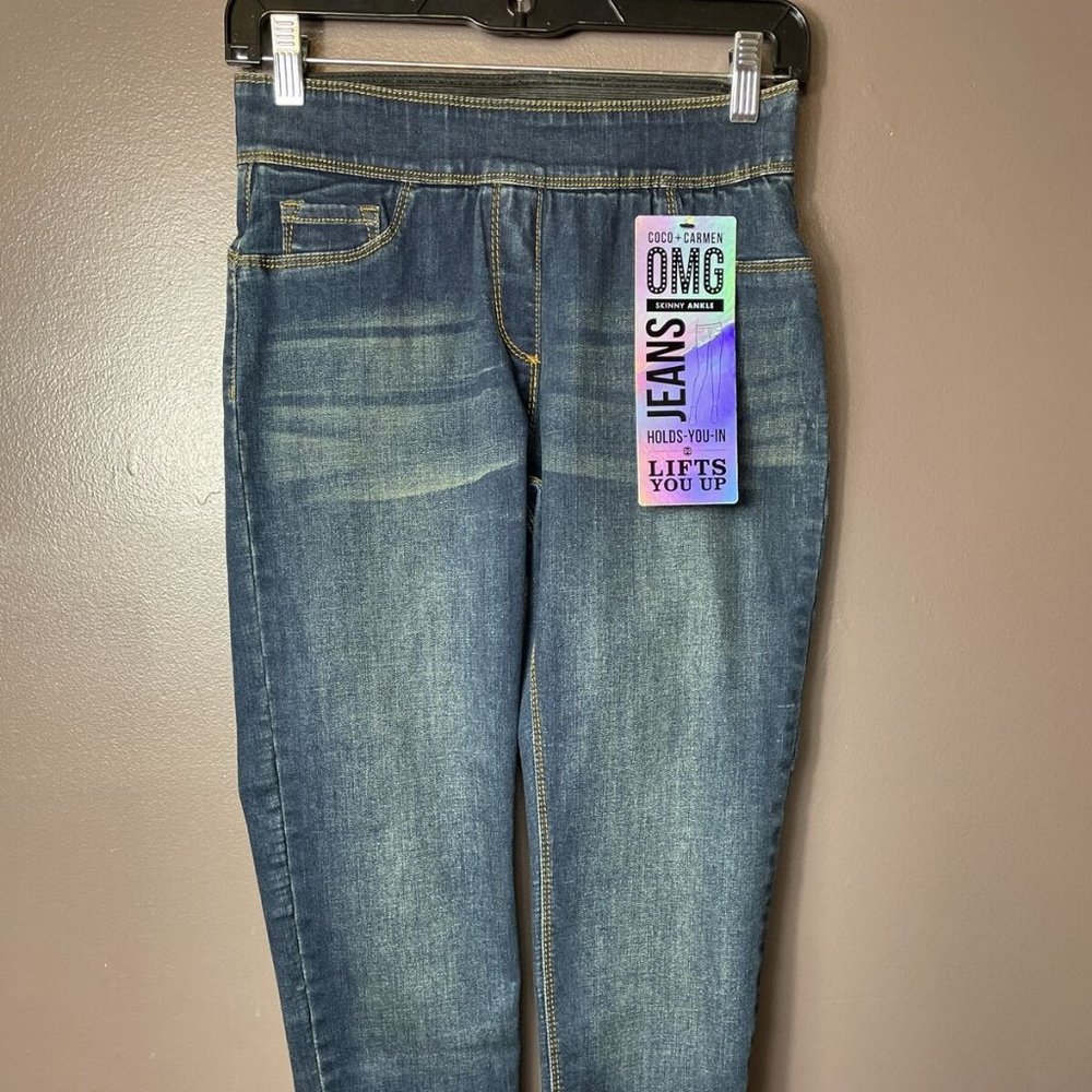 Coco + Carmen OMG Skinny Ankle Jeans Dark Wash Sm
